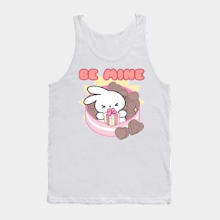 Cute Bunny Valentine, Be Mine Tank Top